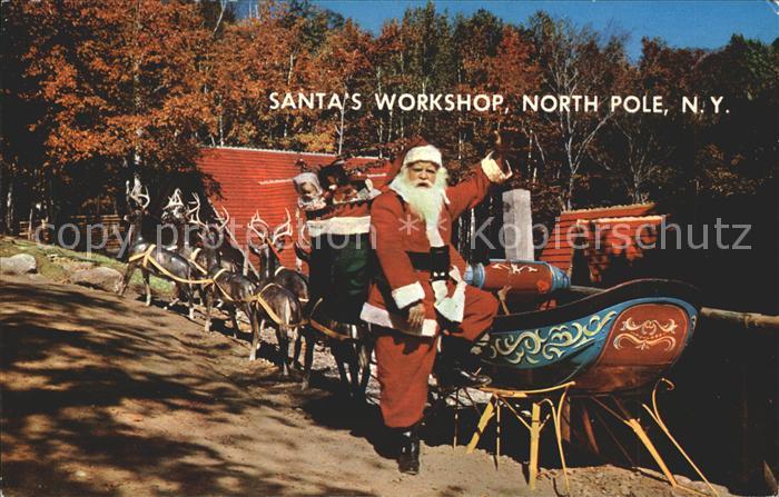 Weihnachtsmann Nikolaus Rentierschlitten Santa's Workshop  Nort