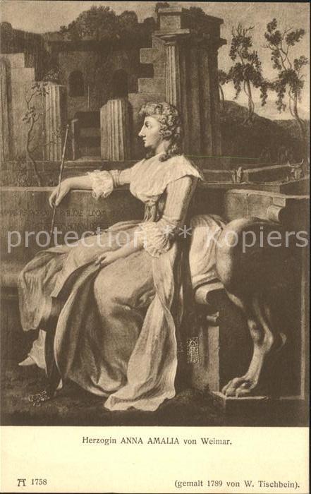 Goethe Johann Wolfgang von Herzogin Anna Amalia von Weimar F. A. A