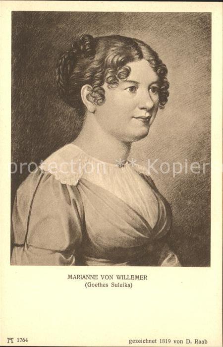 Goethe Johann Wolfgang von Marianne von Willemer F. A. Ackermann's