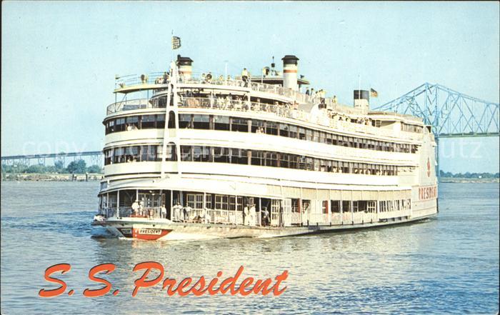 Dampfer Binnenschifffahrt S.S. President New Orleans
