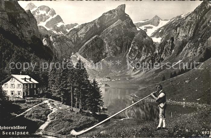 Alphorn Alphornbläser Seealpsee