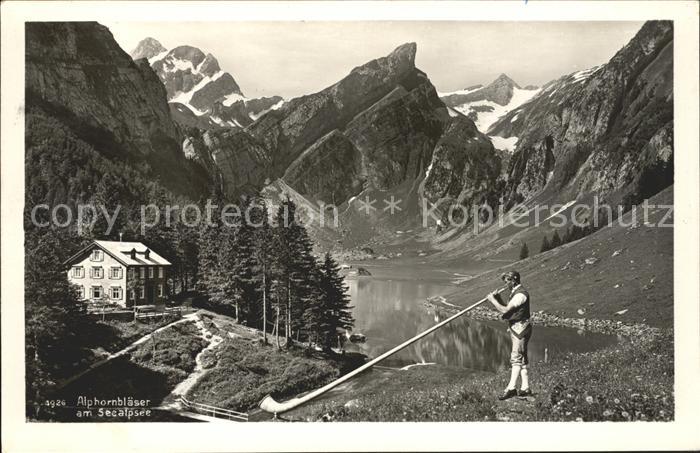 Alphorn Alphornbläser Seealpsee