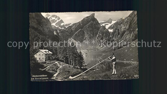 Alphorn Alphornbläser Seealpsee