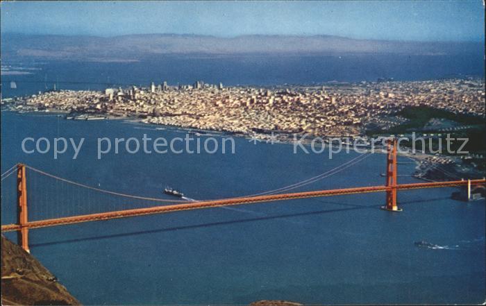 Bruecken Bauwerke Golden Gate Bridge Fliegeraufnahme