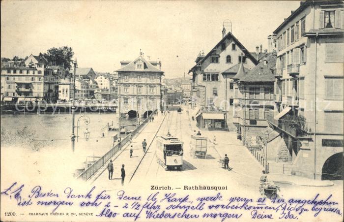 Strassenbahn Rathhausquai Zürich