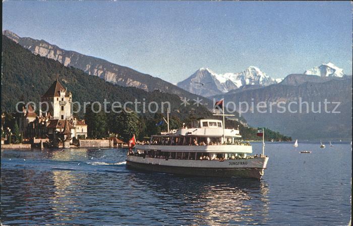Dampfer Binnenschifffahrt M.S. Jungfrau Oberhofen am Thunersee Ei