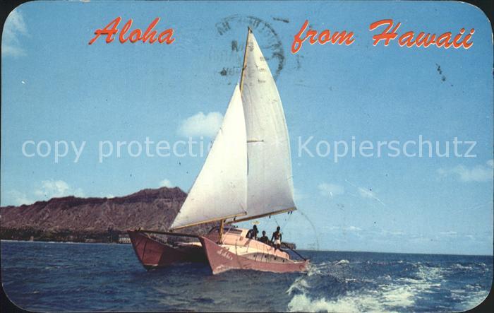 Segelboote Diamond Head Catamaran Waikiki Beach Hawaii