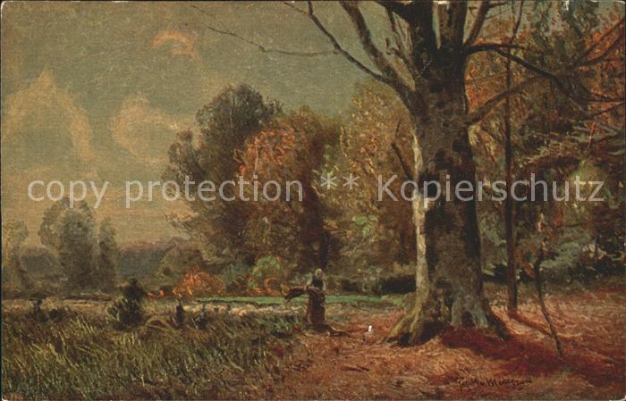 Kuenstlerkarte G. M. Meinzold Herbststimmung Nr. 350 B