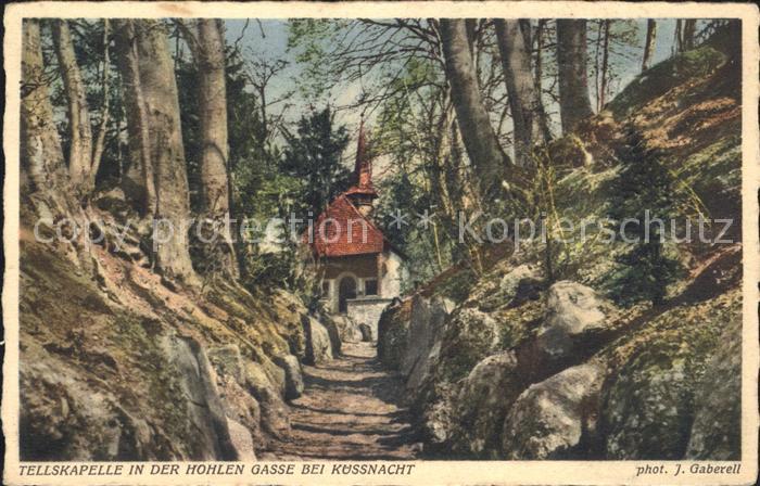Foto Gaberell J. Nr. 23898 Tellskapelle Hohlen Gasse Küssnac