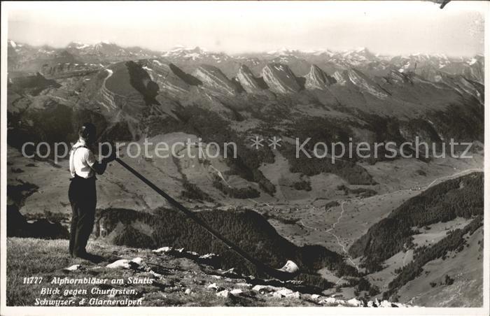 Alphorn Alphornbläser Säntis Churfirsten Glarne