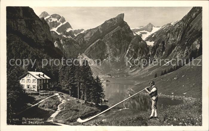 Alphorn Alphornbläser Seealpsee
