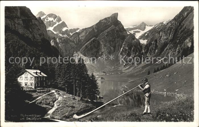Alphorn Alphornbläser Seealpsee