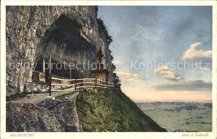 Foto Gaberell J. Nr. 4422 Wildkirchli Aescher