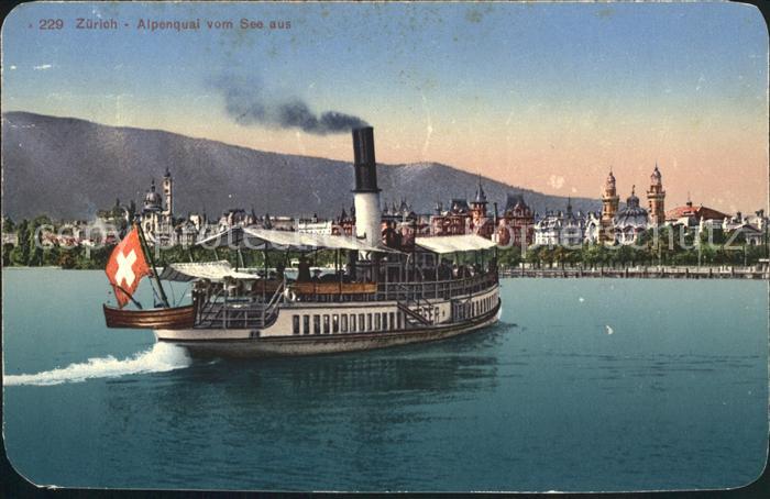 Dampfer Binnenschifffahrt Zürich Alpenquai