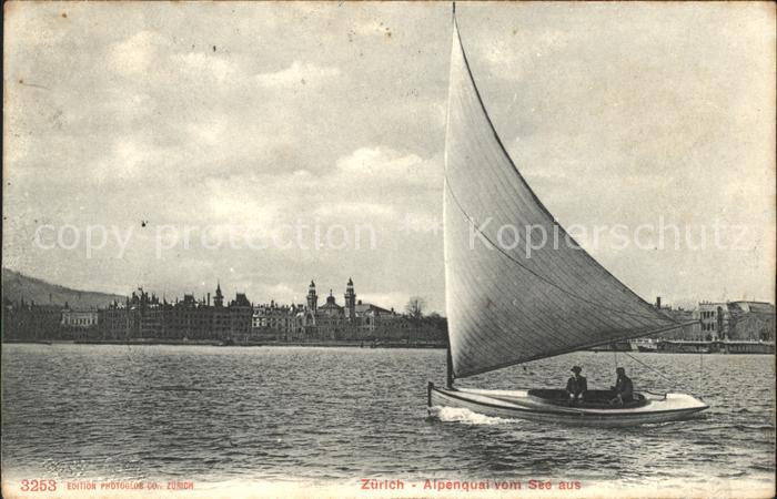 Segelboote Zürich Alpenquai
