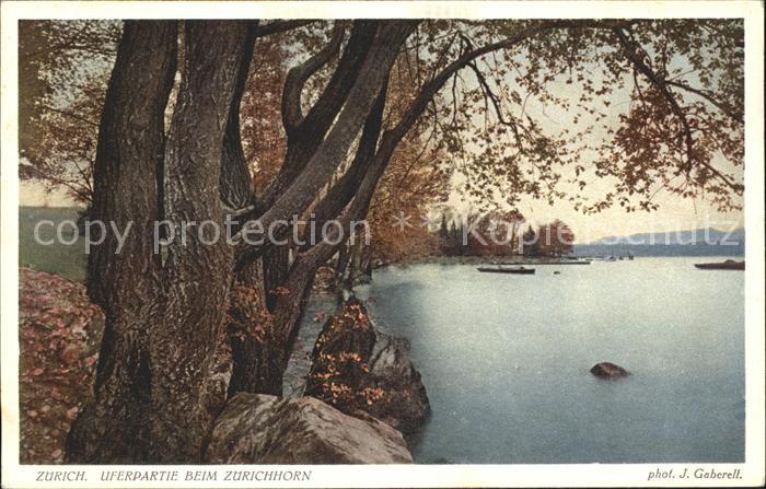 Foto Gaberell J. Nr. 7501 Zürich Uferpartie Zürichhorn