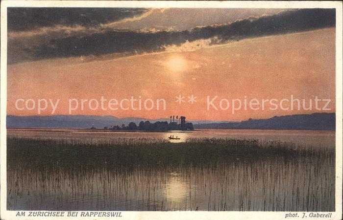 Foto Gaberell J. Nr. 2198 Zürichsee Rapperswil