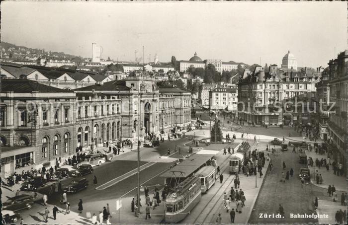 Strassenbahn Bhanhofplatz Zuerich