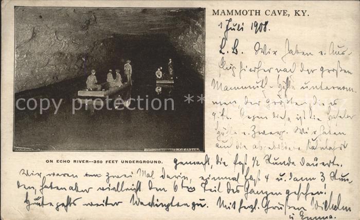 Hoehlen Caves Grottes Mammoth Cave Ky.  Echo River