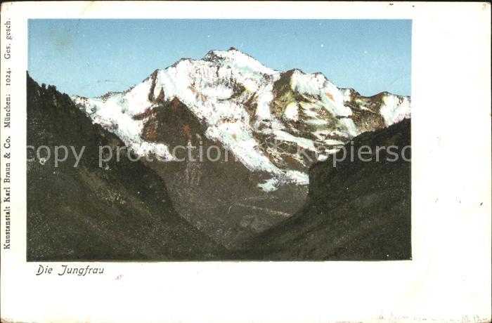 Verlag Braun Nr. 1024 Berg Die Jungfrau