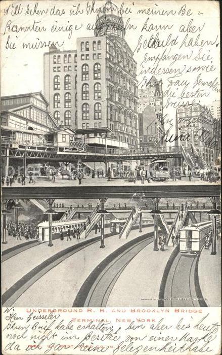 U-Bahn Subway Underground Underground R.R. Brooklyn Bridge Termin