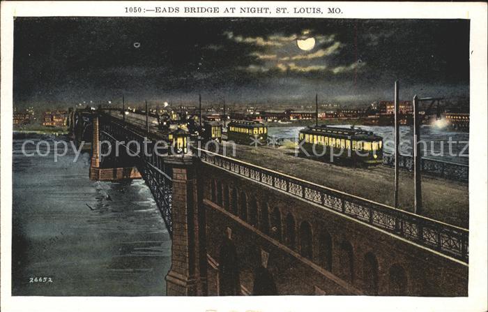 St Louis Missouri Eads bridge night