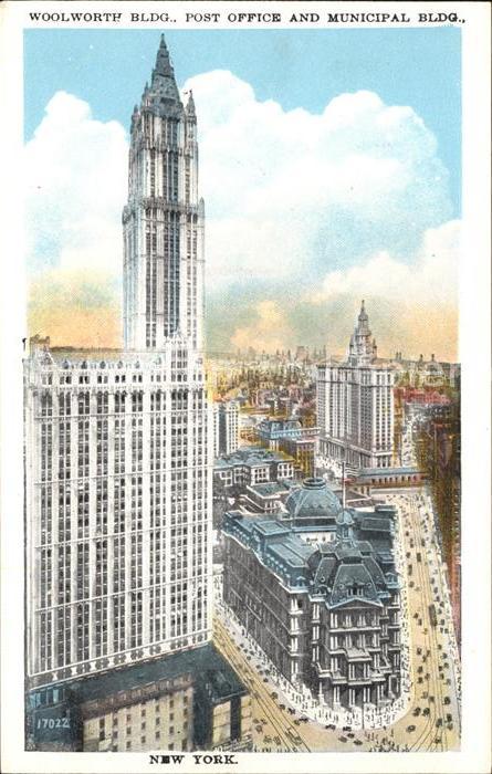 New York City Woolworth bldg. post office municipal bldg.