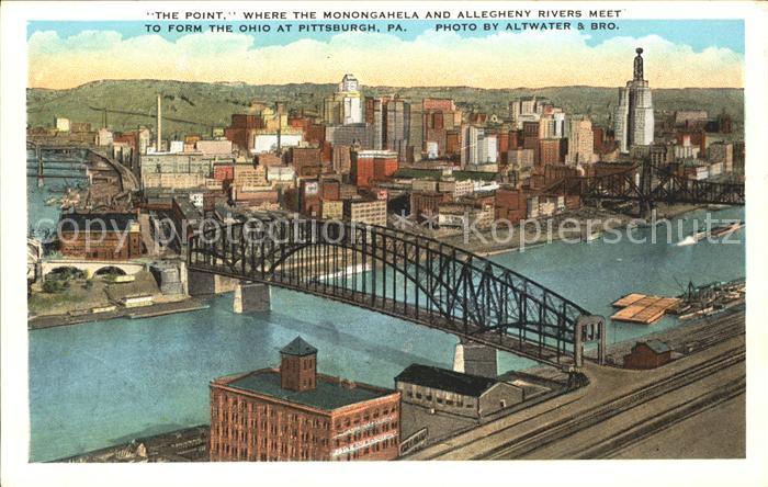 Ohiopyle point Monongahela Allegheny Rivers meet form Ohio Pittsburgh