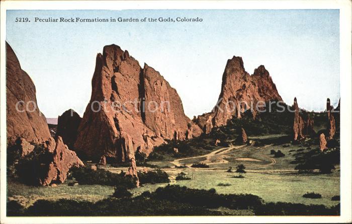 Colorado Springs Peculiar rock formations in garden of the gods