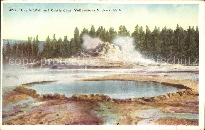 Yellowstone National Park Castle well and castle cone yellowstone national park