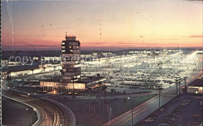 Los Angeles California Sunset at Los Angeles international airport