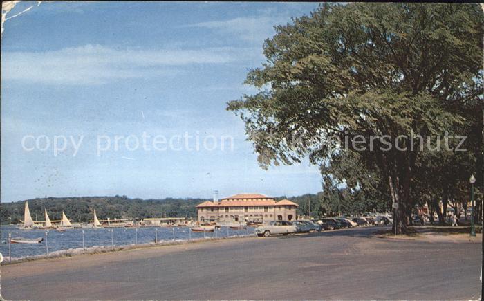 Wisconsin Lake shore drive at Park near Municipal Recreation Building Riviera