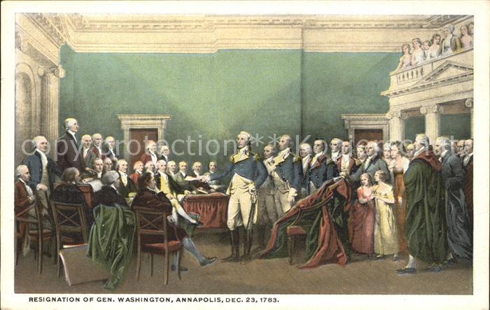 Washington DC Resignation of Gen.