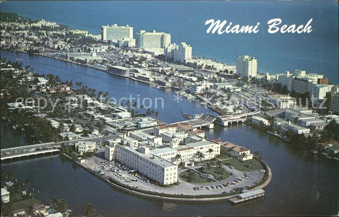 Miami Beach North beach hotel row and St. Francis Hospital