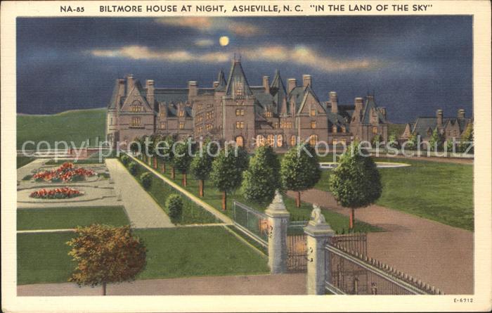 Asheville Biltmore house at night