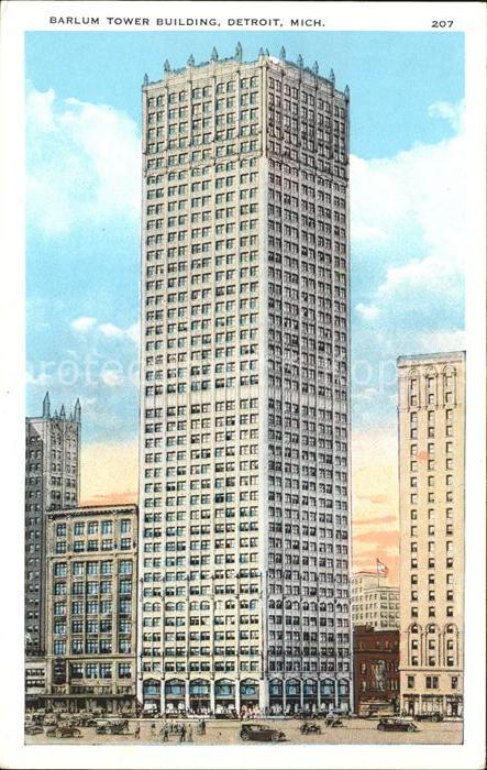 Detroit Michigan Barlum tower building