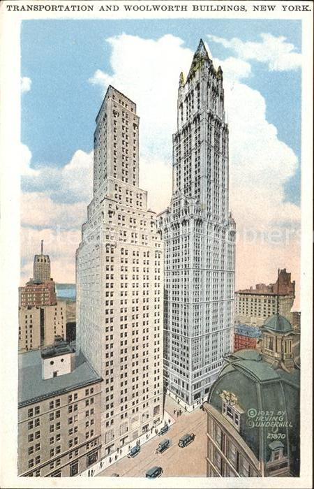 New York City Transportation and woolworth buildings