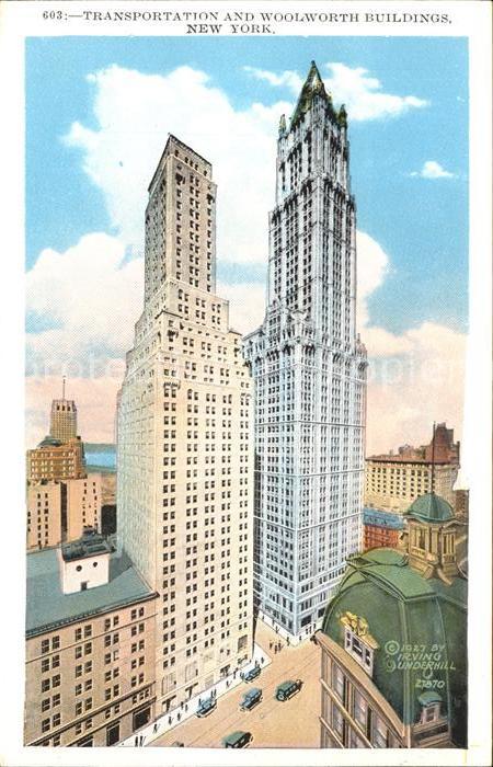 New York City Transportation and woolworth buildings