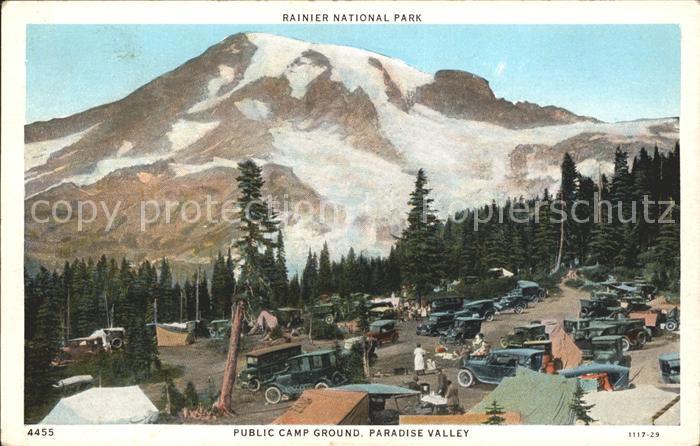 Washington US-State Mount Rainier National Park Public Camp Ground Paradise Vall