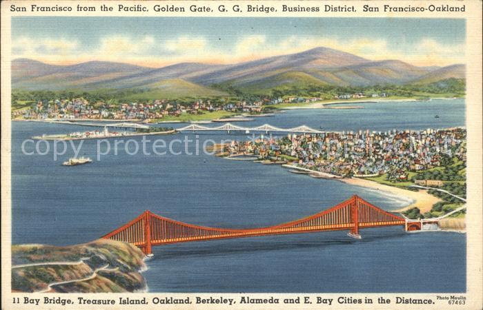San Francisco California Golden Gate G. G. Bridge Business District