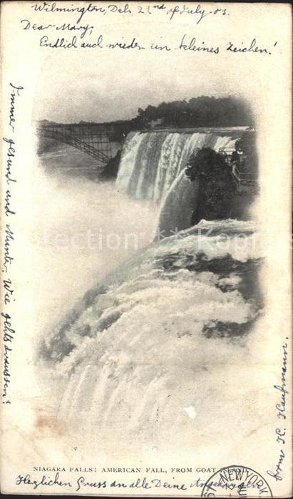Niagara Falls New York American Fall Goat Island