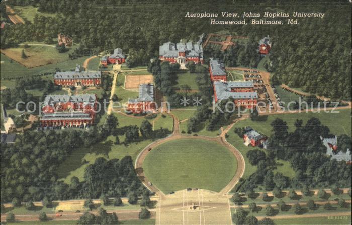 Baltimore Maryland Aeroplane View John Hopkins University Homewood