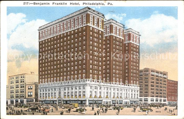 Philadelphia Pennsylvania Benjamin Franklin Hotel