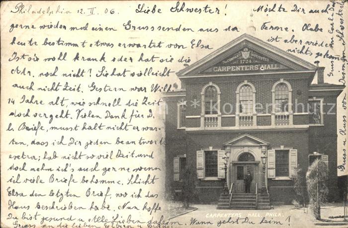 Philadelphia Pennsylvania Carpenters Hall