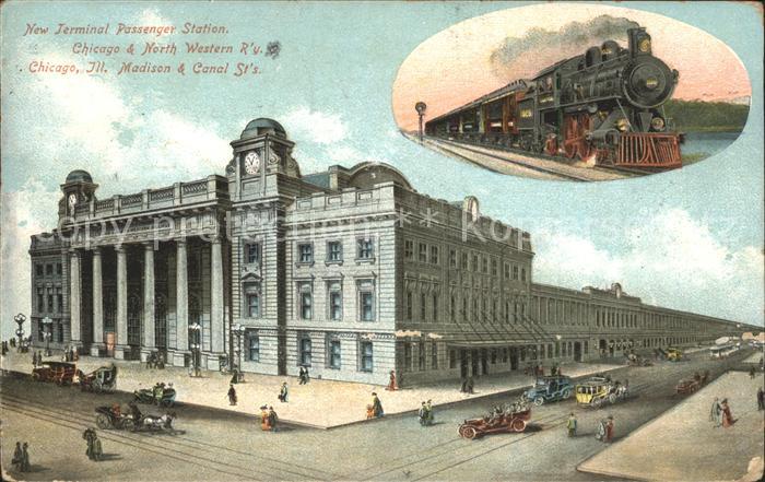 Chicago Illinois New Terminal Passenger Station Lokomotive