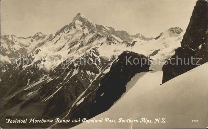 Morehouse Footstool Range Copeland Pass Alps N. Z.