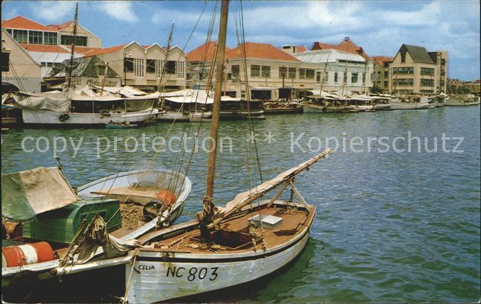 Venezuela Watrfront showing barks schooners bring