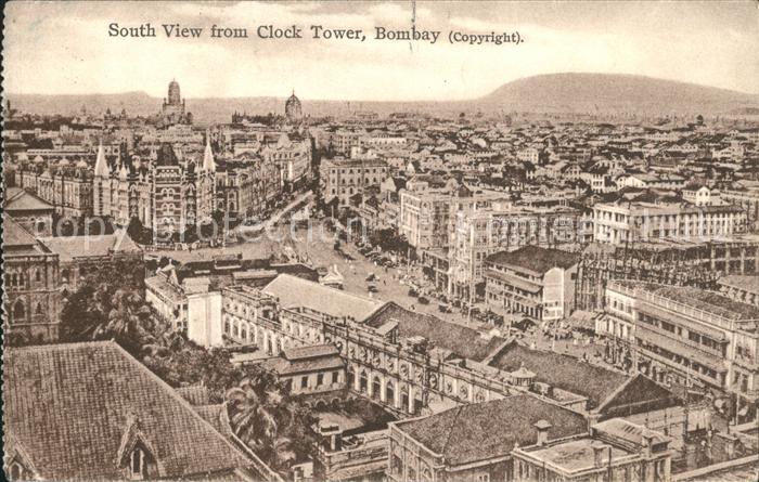 Bombay Mumbai South View from Clock Tower