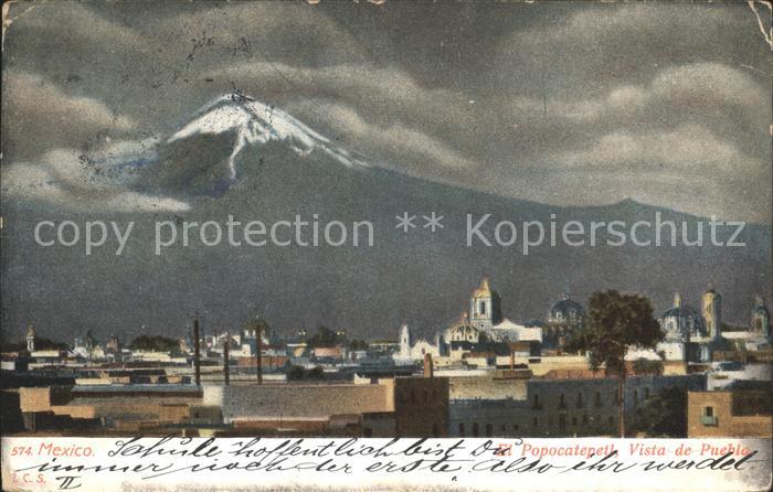 Mexico Popocatepetl Vista de Pueblo