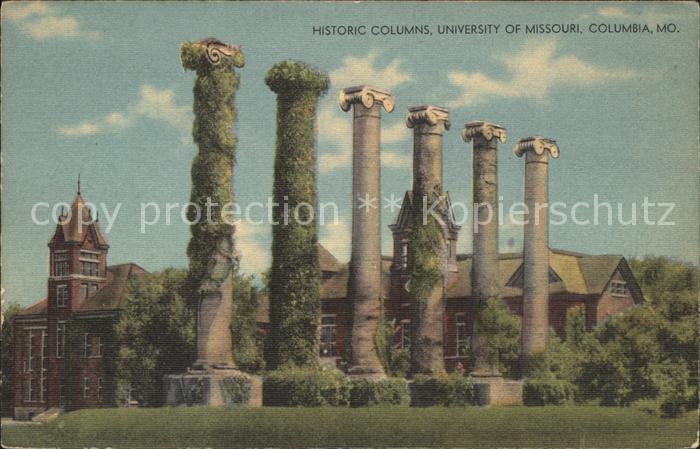 Columbia Missouri Historic Columns University of Missouri